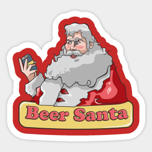 Beer Santa Design 1 Sticker
